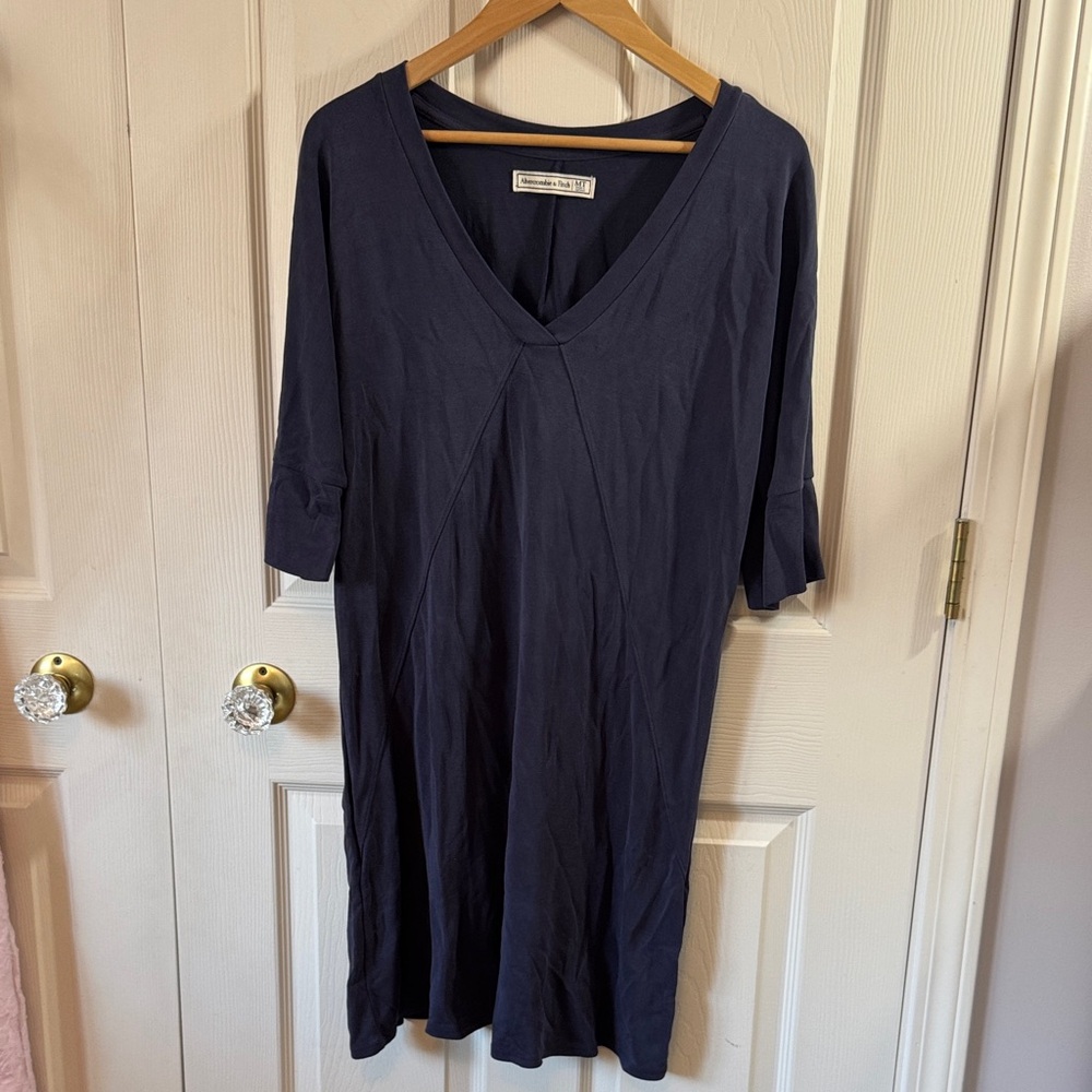 Abercrombie & Fitch Blue Knit Dress Medium/Tall